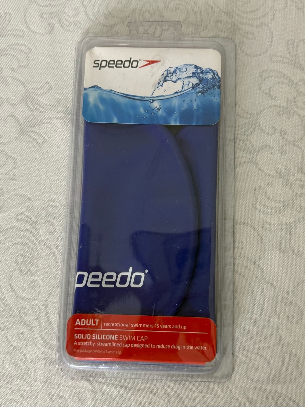 NEW Speedo Adult Solid Silicone Swim Cap